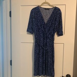 Blue Patterned Women's Dress